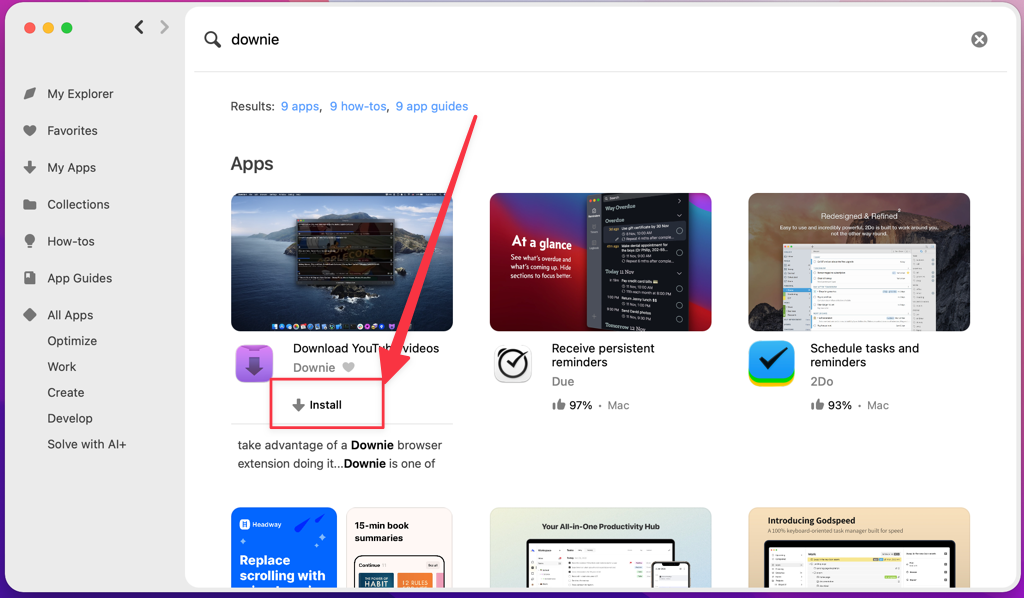 SetappからDownieをインストール-2